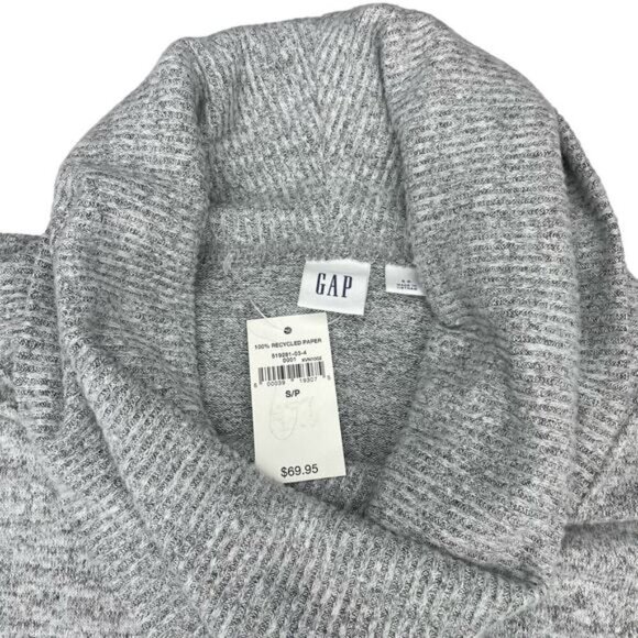 NWT GAP Softspun Cowl-Neck Top Sz Small Gray - Picture 7 of 8